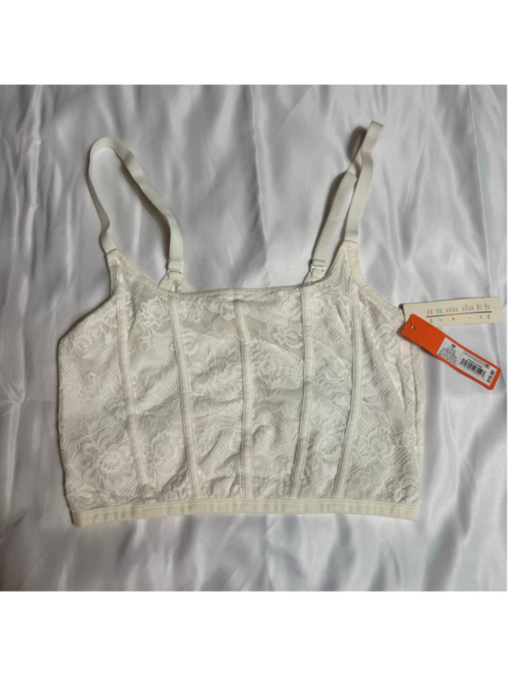 Women's Colsie Off-White Lace Bralette M